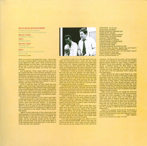 Miles Davis : Bitches Brew (2xLP, Album, RE, 180)