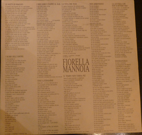 Fiorella Mannoia : Canzoni Per Parlare (LP, Album)