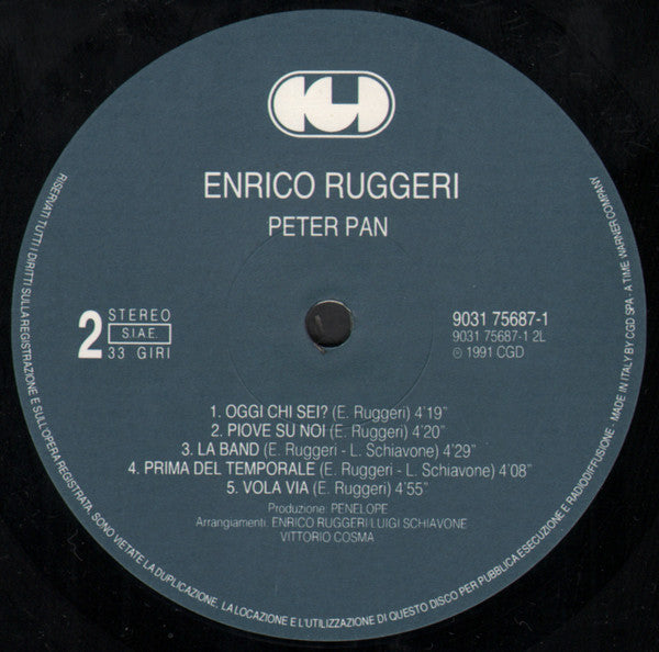 Enrico Ruggeri : Peter Pan (LP, Album)