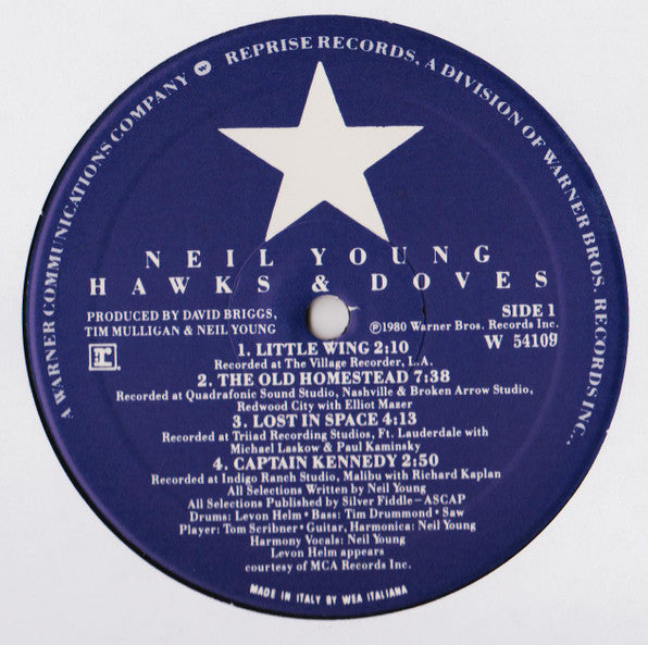 Neil Young : Hawks & Doves (LP, Album)