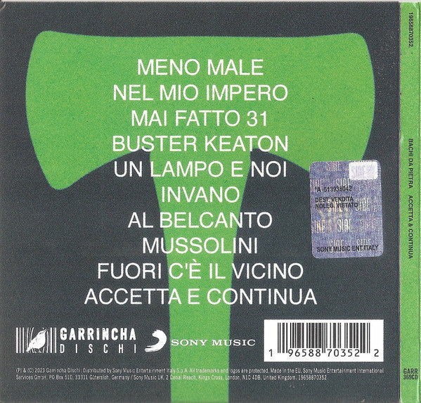 Bachi Da Pietra : Accetta & Continua (CD, Album)