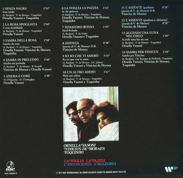 Ornella Vanoni, Vinicius De Moraes, Toquinho : La Voglia La Pazzia L'incoscienza L'allegria (CD, Album, RE)