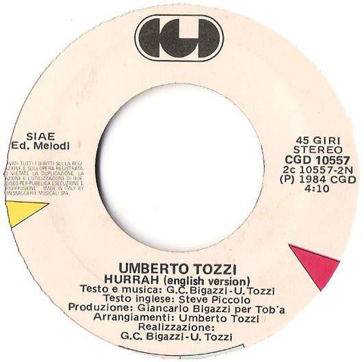 Umberto Tozzi : Hurrah! (7")