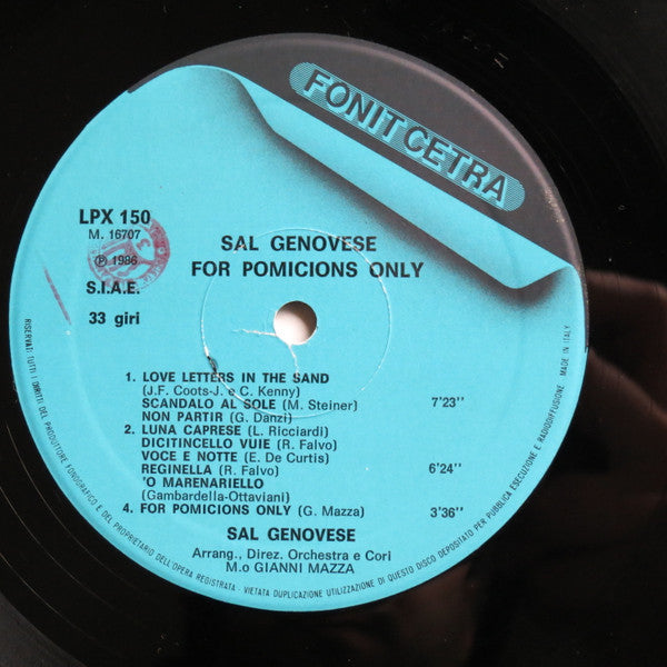 Sal Genovese : For Pomicions Only (LP, Album)