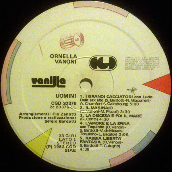 Ornella Vanoni : Uomini (LP, Album)
