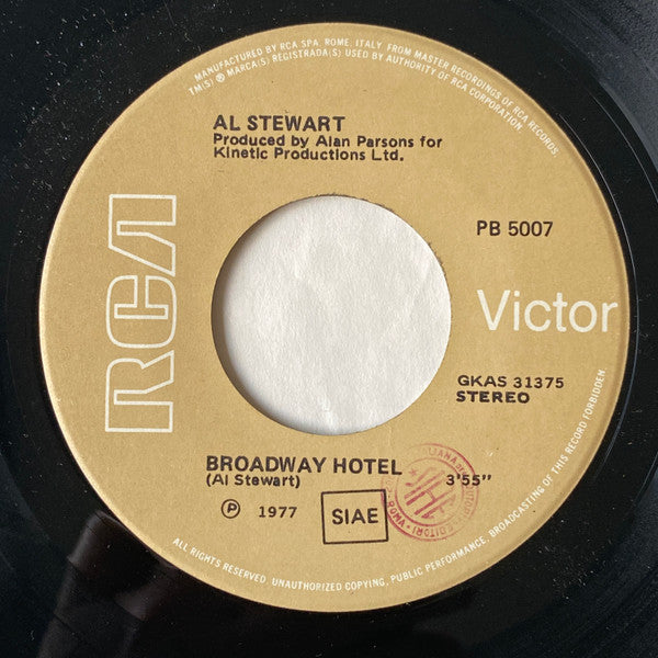 Al Stewart : Year Of The Cat / Broadway Hotel (7", Single)