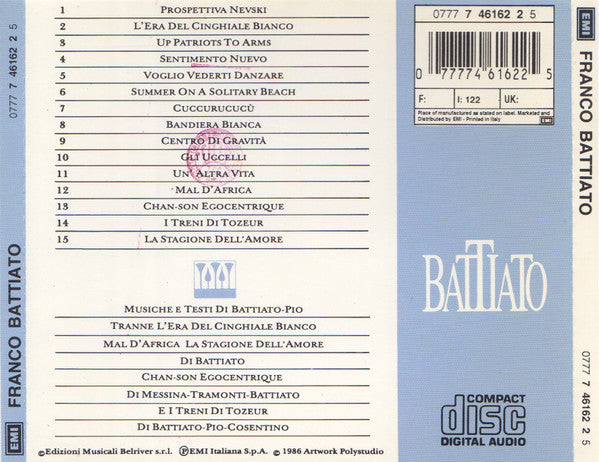 Franco Battiato : Battiato (CD, Comp)