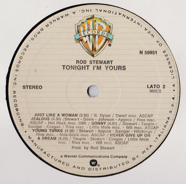 Rod Stewart : Tonight I'm Yours (LP, Album)