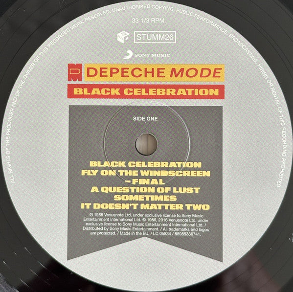 Depeche Mode : Black Celebration (LP, Album, RE, RM, Gat)