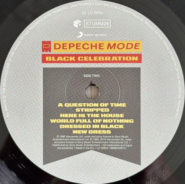Depeche Mode : Black Celebration (LP, Album, RE, RM, Gat)