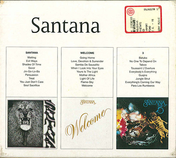 Santana : Santana / Welcome / 3 (3xCD, RE + Box, Comp)