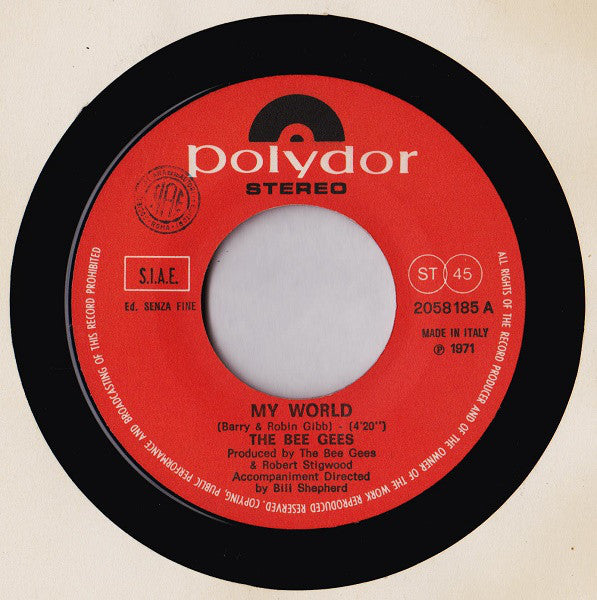 Bee Gees : My World (7")