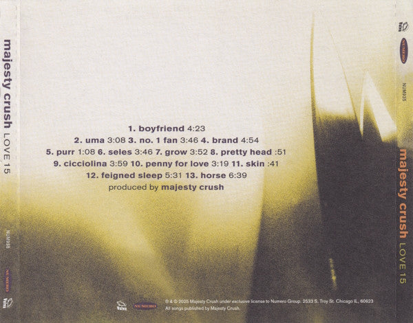 Majesty Crush : Love 15 (CD, Album, RE, RM)