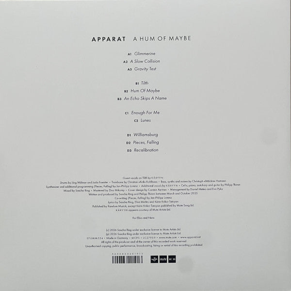 Apparat : A Hum Of Maybe (2xLP, Album)