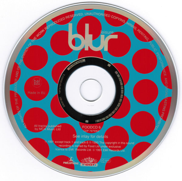 Blur : Leisure (CD, Album, RP)