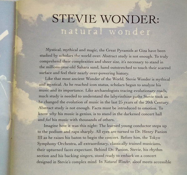Stevie* : Natural Wonder (Stevie Wonder Live In Concert) (2xCD, Album)
