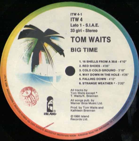 Tom Waits : Big Time (LP, Album)