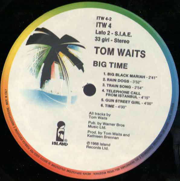 Tom Waits : Big Time (LP, Album)