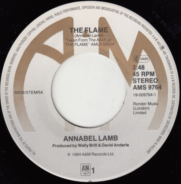 Annabel Lamb : The Flame (7", Single)