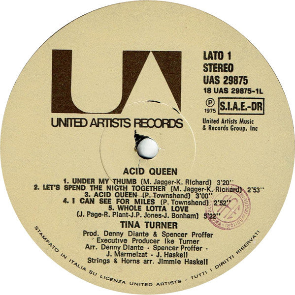 Tina Turner : Acid Queen (LP, Album)