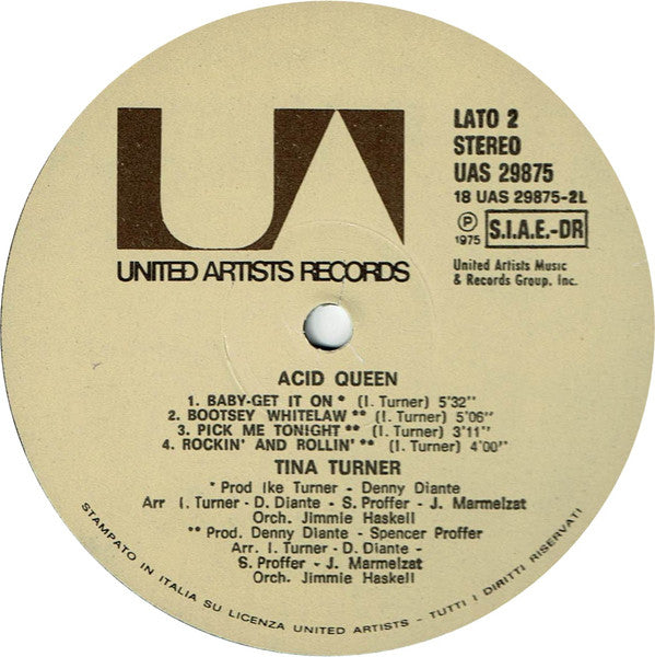 Tina Turner : Acid Queen (LP, Album)