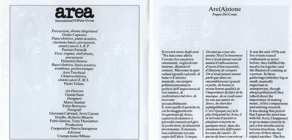 Area (6) : Are(A)zione (CD, Album, Copy Prot., RE, RM, Dig)