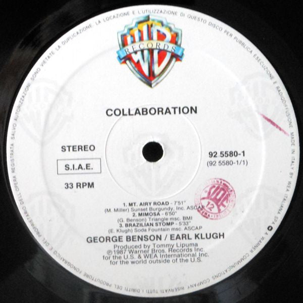 George Benson / Earl Klugh : Collaboration (LP, Album)