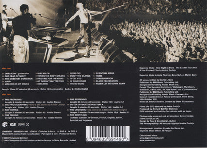 Depeche Mode : One Night In Paris, The Exciter Tour 2001 (A Live DVD By Anton Corbijn) (2xDVD-V, RE, Multichannel, PAL)