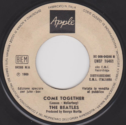 The Beatles : Come Together  (7", Jukebox)