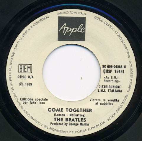The Beatles : Come Together  (7", Jukebox)