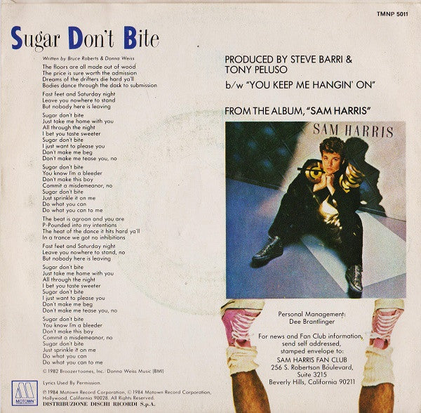 Sam Harris (2) : Sugar Don't Bite (7")