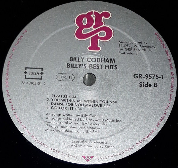 Billy Cobham : Billy's Best Hits (LP, Comp, DMM)
