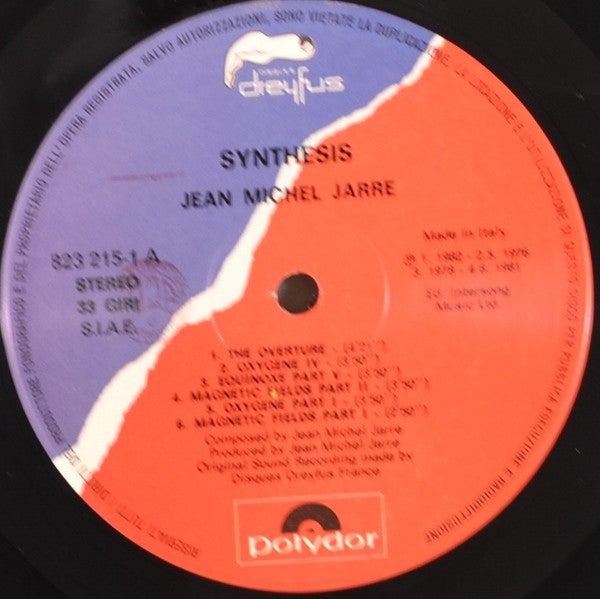 Jean-Michel Jarre : Synthesis (LP, Comp, RE)