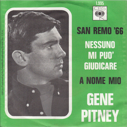 Gene Pitney : Nessuno Mi Può Giudicare (7", Single)