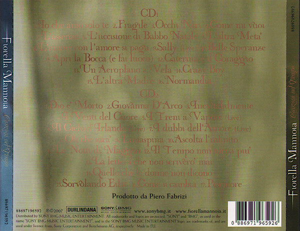 Fiorella Mannoia : Canzoni Nel Tempo (2xCD, Comp)