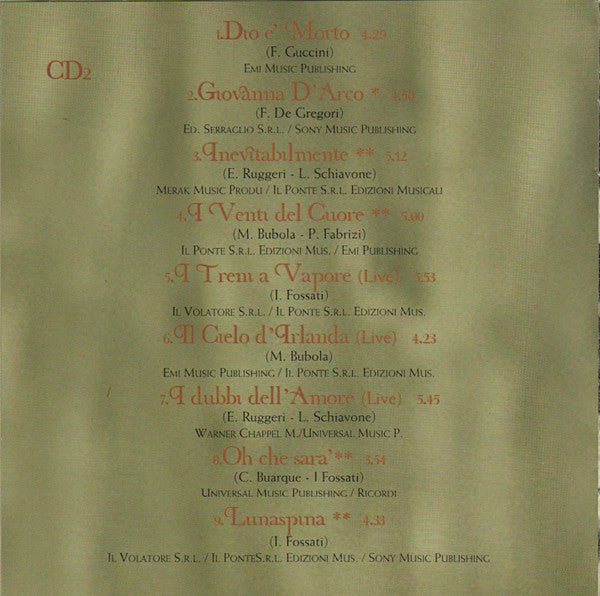Fiorella Mannoia : Canzoni Nel Tempo (2xCD, Comp)