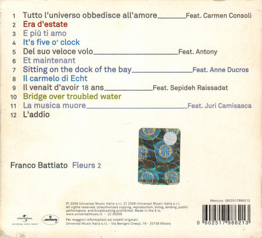 Franco Battiato : Fleurs 2 (CD, Album, Sli)