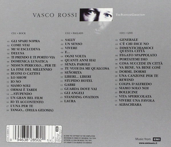 Vasco Rossi : The Platinum Collection (Box, Comp + 3xCD)