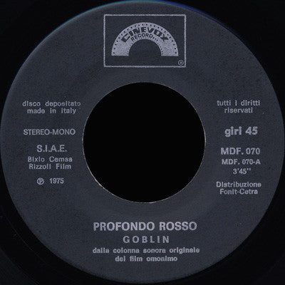 Goblin : Profondo Rosso  (7", Single)
