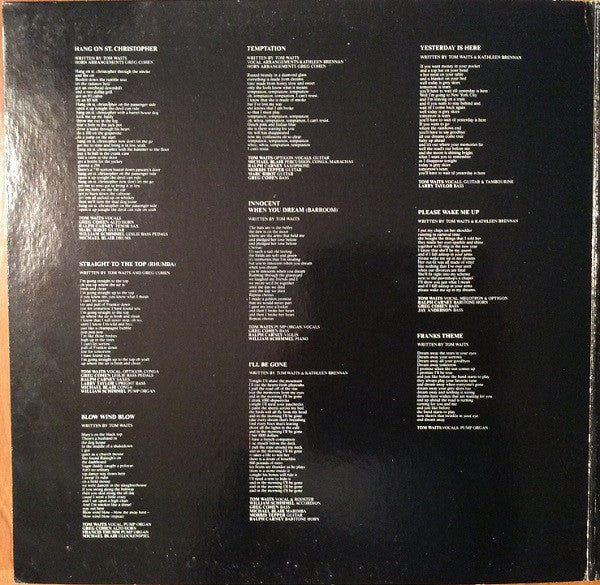 Tom Waits : Franks Wild Years (LP, Album, Gat)