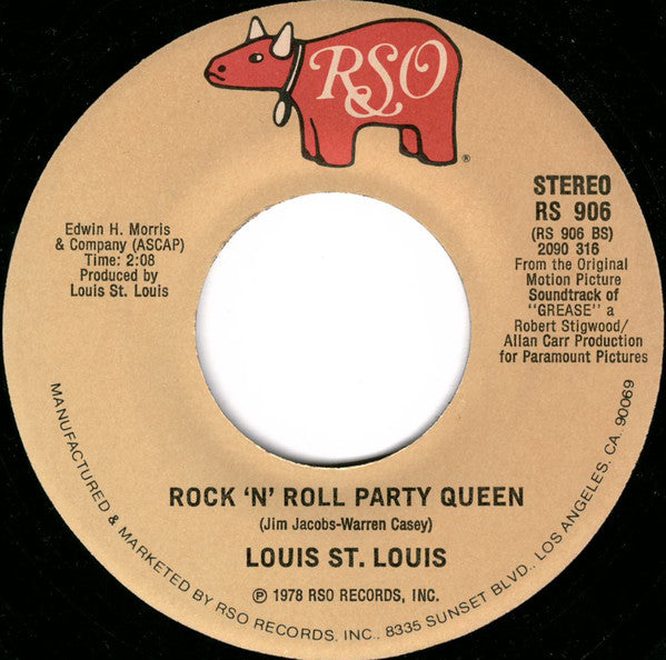 John Travolta, Olivia Newton-John & Cast* / Louis St. Louis : Summer Nights / Rock 'N' Roll Party Queen (7", Single, Sou)
