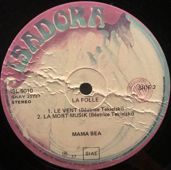 Mama Béa Tékielski : La Folle (LP, Album, Gat)