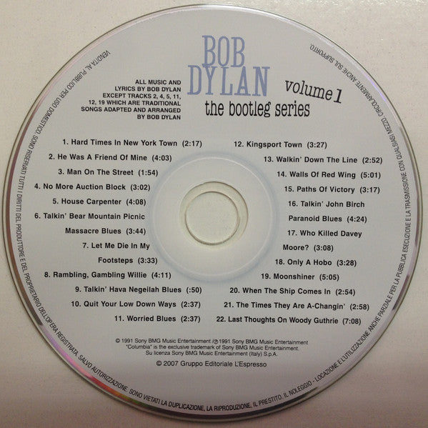 Bob Dylan : The Bootleg Series Volumes 1 - 3 [Rare & Unreleased] 1961-1991 (3xCD, Comp, Ita)